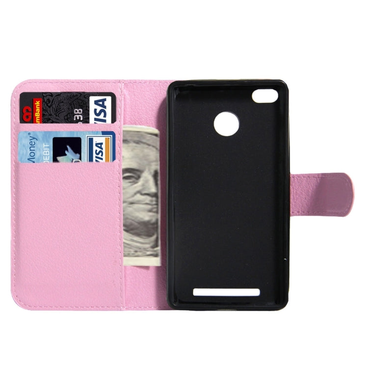 For Xiaomi  Redmi 3X Litchi Texture Horizontal Flip Leather Case with Magnetic Buckle & Holder & Card Slots & Wallet