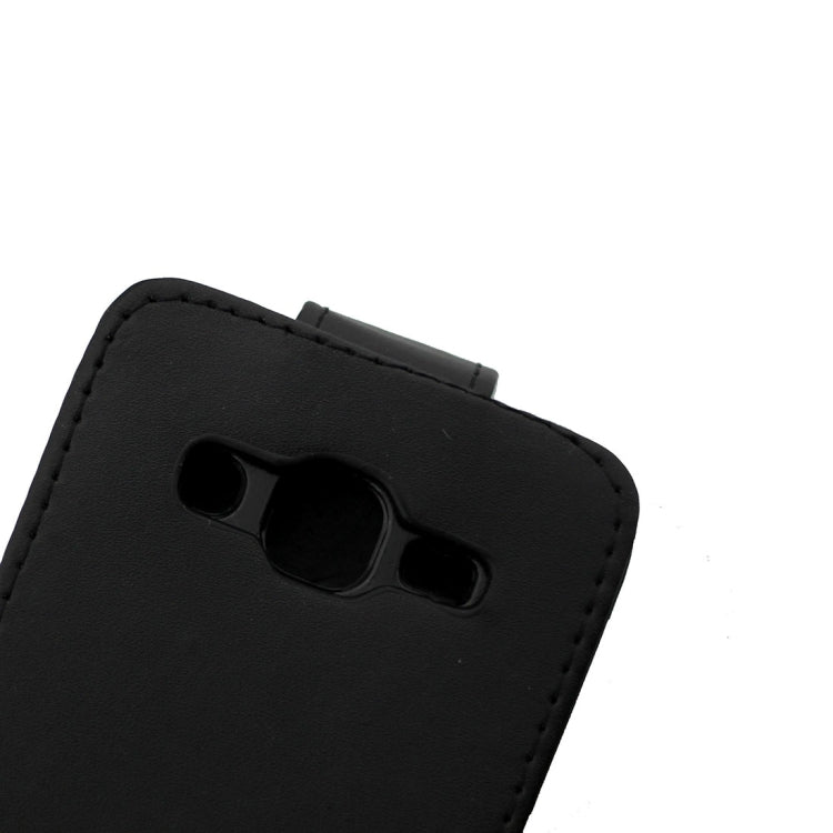 For Galaxy J2 (2016) / J210 Plain Texture Vertical Flip Leather Case Waist Bag with Magnetic Buckle(Black)