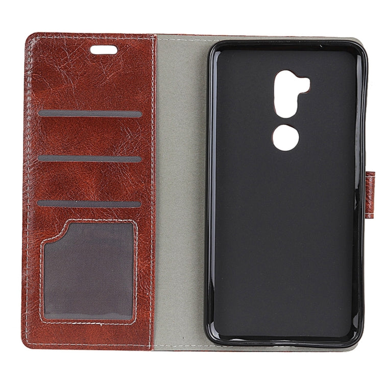 For Alcatel A7 XL Retro Crazy Horse Texture Horizontal Flip Leather Case with Holder & Card Slots & Wallet & Photo Frame