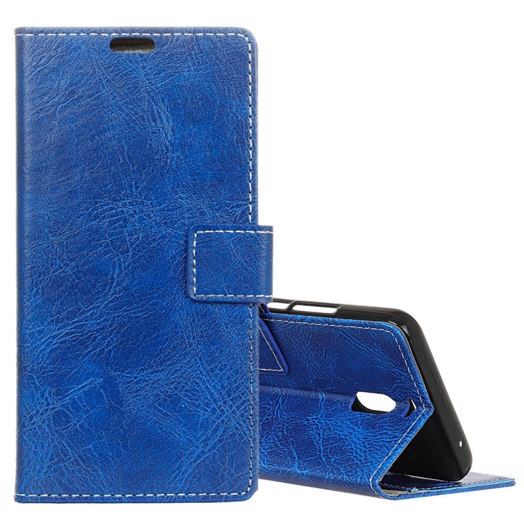 For Meizu  M6 Note Retro Crazy Horse Texture Horizontal Flip Leather Case with Holder & Card Slots & Wallet & Photo Frame