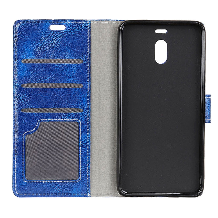 For Meizu  M6 Note Retro Crazy Horse Texture Horizontal Flip Leather Case with Holder & Card Slots & Wallet & Photo Frame