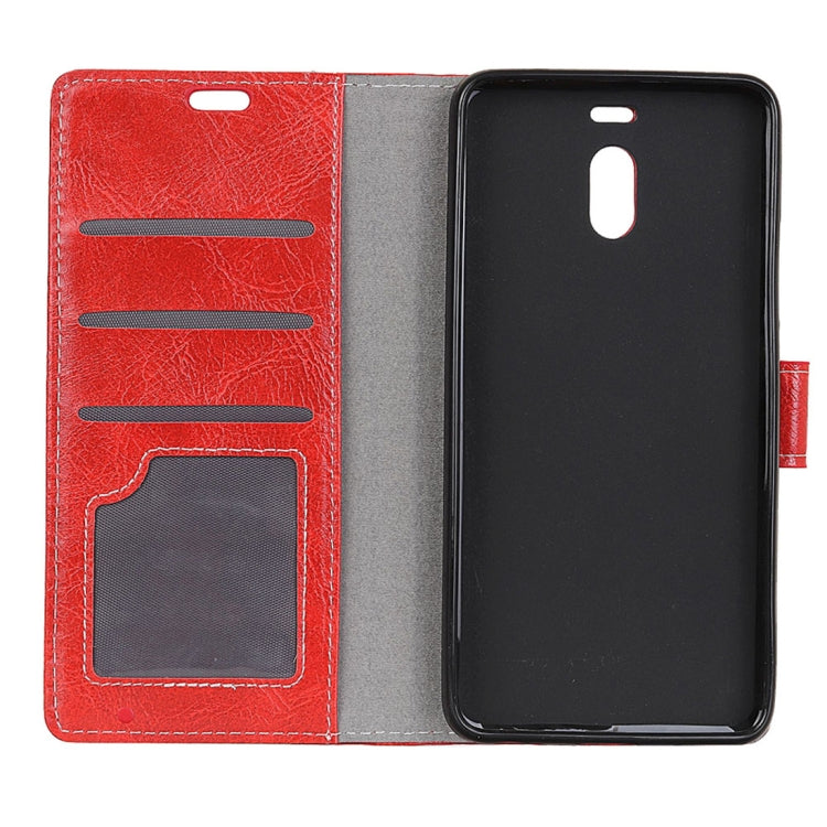 For Meizu  M6 Note Retro Crazy Horse Texture Horizontal Flip Leather Case with Holder & Card Slots & Wallet & Photo Frame
