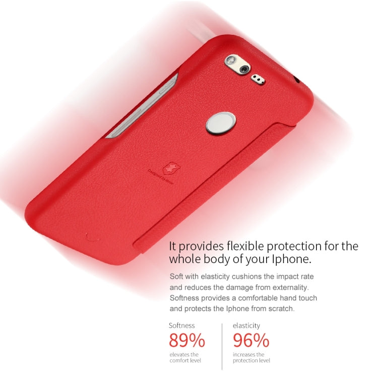 Lenuo for Google Pixel XL PU+PC  Litchi Texture Horizontal Flip Leather Case with Card Slots