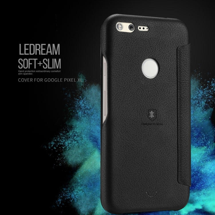 Lenuo for Google Pixel XL PU+PC  Litchi Texture Horizontal Flip Leather Case with Card Slots