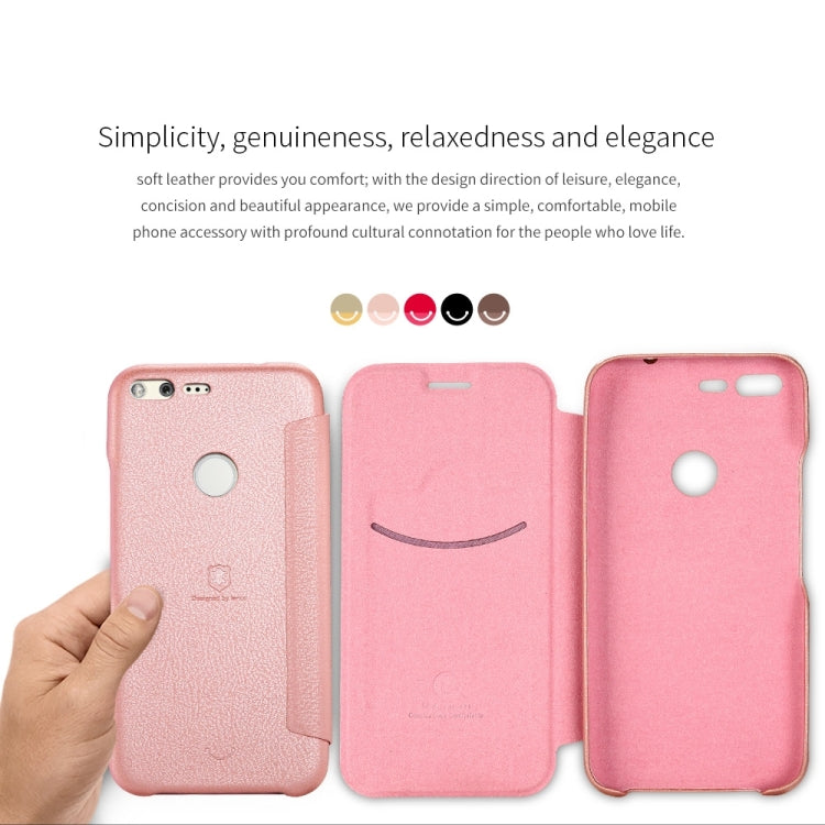 Lenuo for Google Pixel XL PU+PC  Litchi Texture Horizontal Flip Leather Case with Card Slots