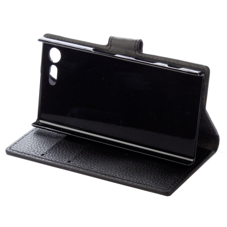 For Sony Xperia X Compact Litchi Texture Horizontal Flip Leather Case with Holder & Card Slots & Wallet