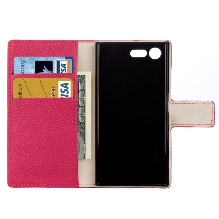 For Sony Xperia X Compact Litchi Texture Horizontal Flip Leather Case with Holder & Card Slots & Wallet