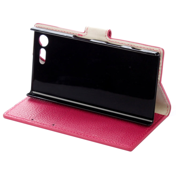 For Sony Xperia X Compact Litchi Texture Horizontal Flip Leather Case with Holder & Card Slots & Wallet