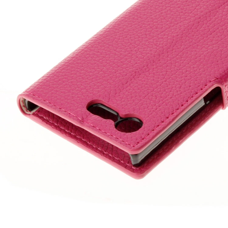 For Sony Xperia X Compact Litchi Texture Horizontal Flip Leather Case with Holder & Card Slots & Wallet