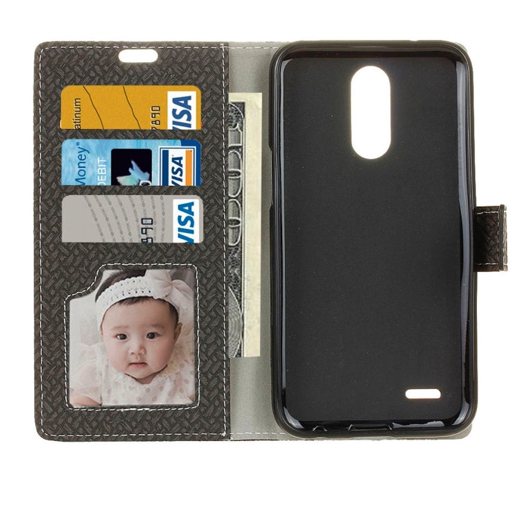 For LG K10 (2017) (EU Version) Knit Texture Horizontal Flip Leather Case with Holder & Card Slots & Wallet & Photo Frame
