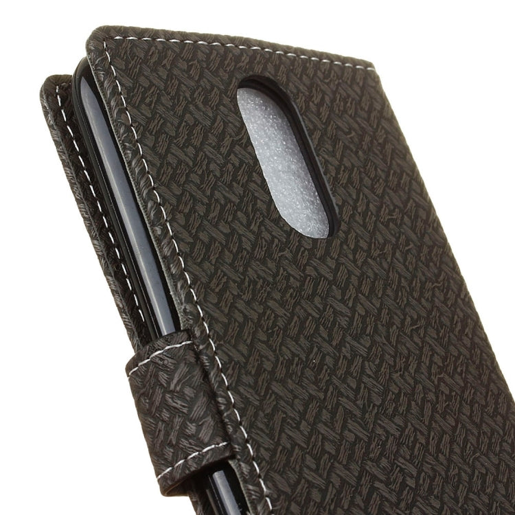 For LG K10 (2017) (EU Version) Knit Texture Horizontal Flip Leather Case with Holder & Card Slots & Wallet & Photo Frame