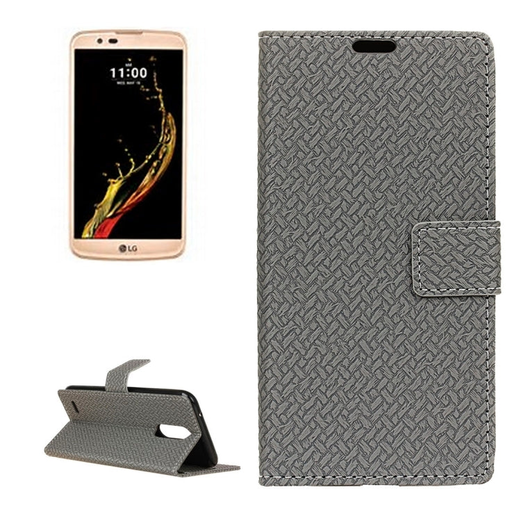 For LG K10 (2017) (EU Version) Knit Texture Horizontal Flip Leather Case with Holder & Card Slots & Wallet & Photo Frame