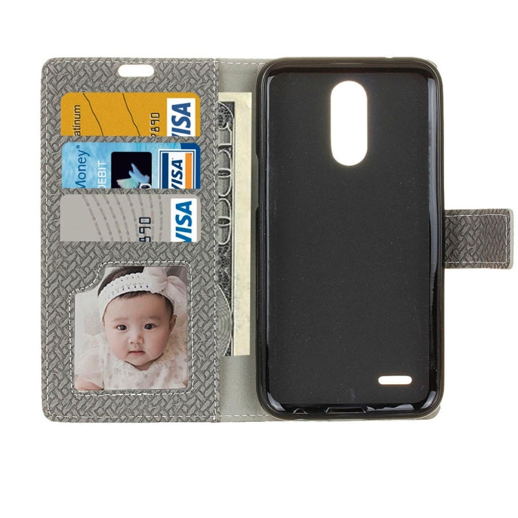 For LG K10 (2017) (EU Version) Knit Texture Horizontal Flip Leather Case with Holder & Card Slots & Wallet & Photo Frame