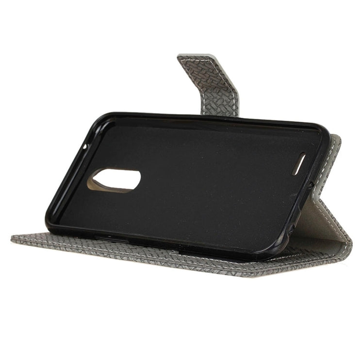 For LG K10 (2017) (EU Version) Knit Texture Horizontal Flip Leather Case with Holder & Card Slots & Wallet & Photo Frame