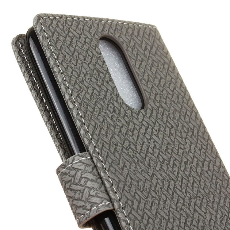 For LG K10 (2017) (EU Version) Knit Texture Horizontal Flip Leather Case with Holder & Card Slots & Wallet & Photo Frame