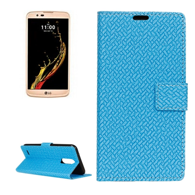 For LG K10 (2017) (EU Version) Knit Texture Horizontal Flip Leather Case with Holder & Card Slots & Wallet & Photo Frame