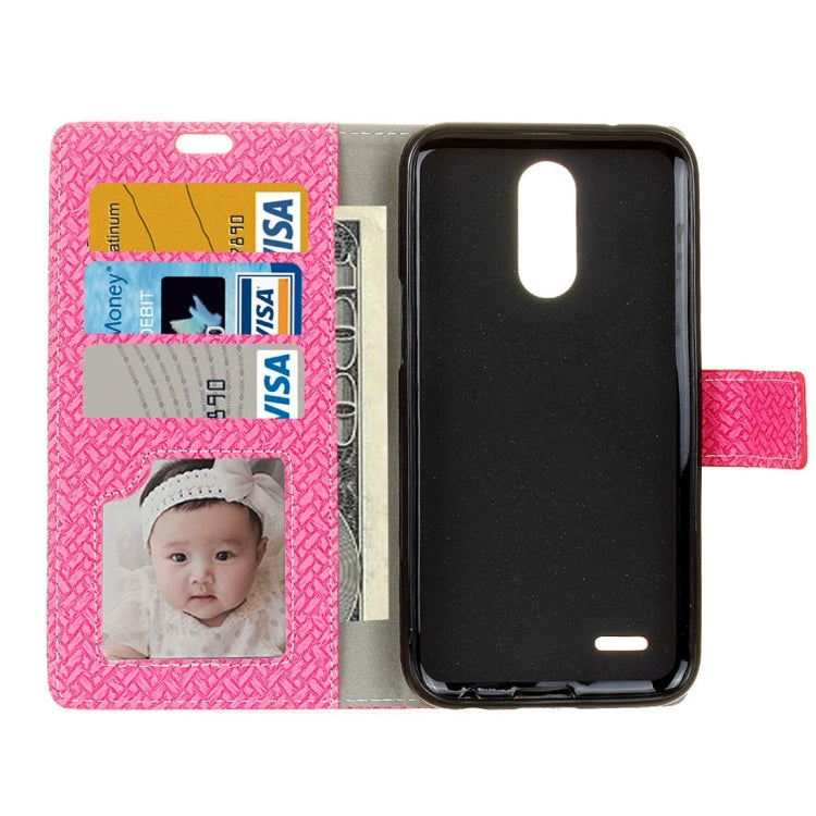 For LG K10 (2017) (EU Version) Knit Texture Horizontal Flip Leather Case with Holder & Card Slots & Wallet & Photo Frame