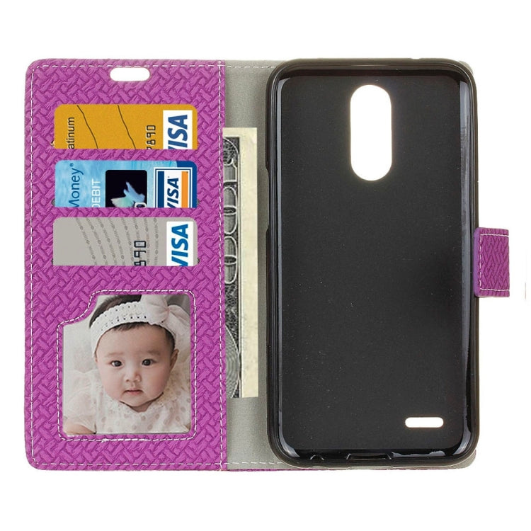 For LG K10 (2017) (EU Version) Knit Texture Horizontal Flip Leather Case with Holder & Card Slots & Wallet & Photo Frame