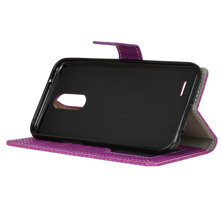 For LG K10 (2017) (EU Version) Knit Texture Horizontal Flip Leather Case with Holder & Card Slots & Wallet & Photo Frame
