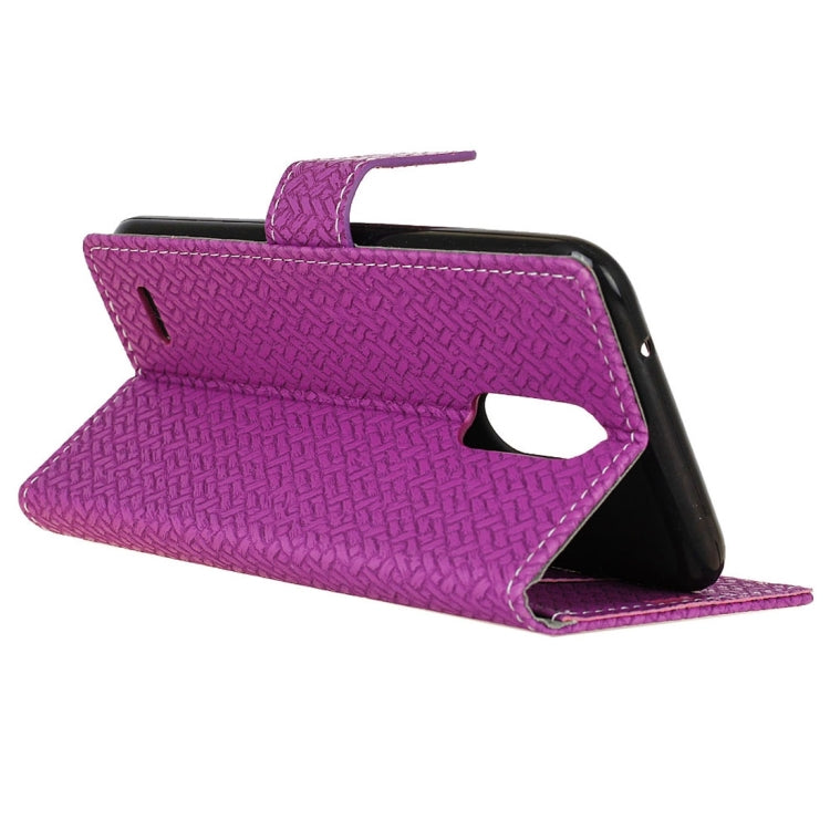 For LG K10 (2017) (EU Version) Knit Texture Horizontal Flip Leather Case with Holder & Card Slots & Wallet & Photo Frame
