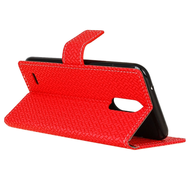 For LG K10 (2017) (EU Version) Knit Texture Horizontal Flip Leather Case with Holder & Card Slots & Wallet & Photo Frame