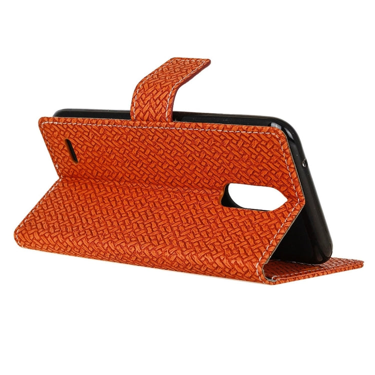 For LG K10 (2017) (EU Version) Knit Texture Horizontal Flip Leather Case with Holder & Card Slots & Wallet & Photo Frame