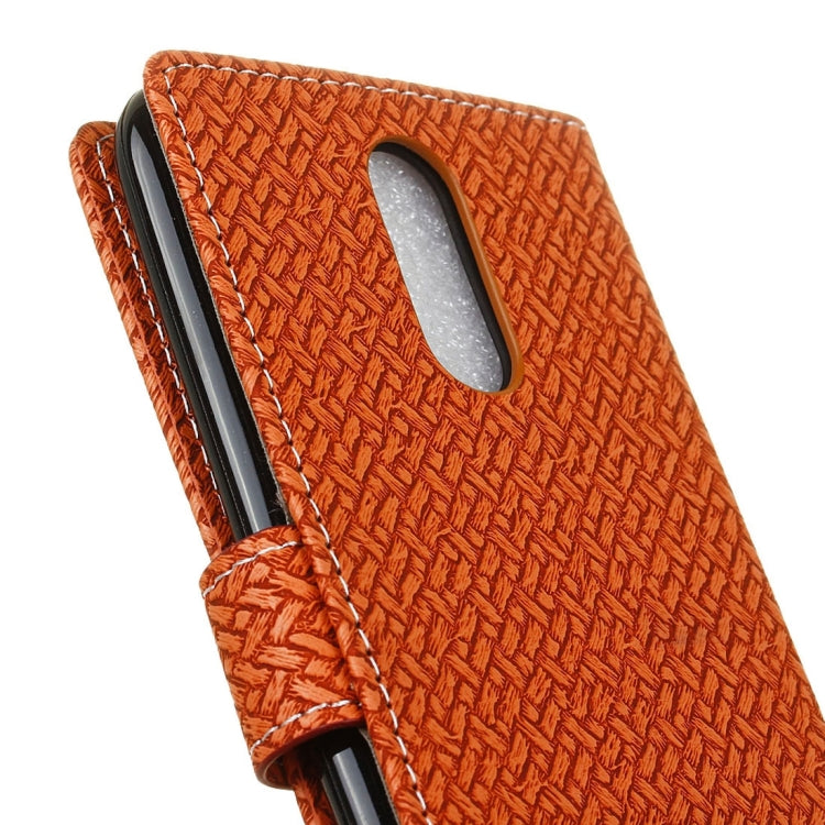 For LG K10 (2017) (EU Version) Knit Texture Horizontal Flip Leather Case with Holder & Card Slots & Wallet & Photo Frame