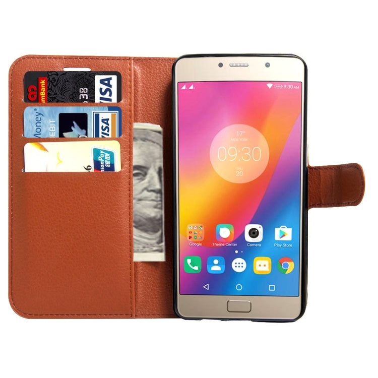 For Lenovo Vibe P2 C72 Litchi Texture Horizontal Flip Leather Case with Magnetic Buckle & Holder & Card Slots & Wallet