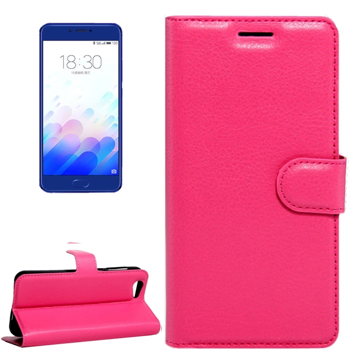 For Meizu  Meilan X Litchi Texture Horizontal Flip Leather Case with Magnetic Buckle & Holder & Card Slots & Wallet