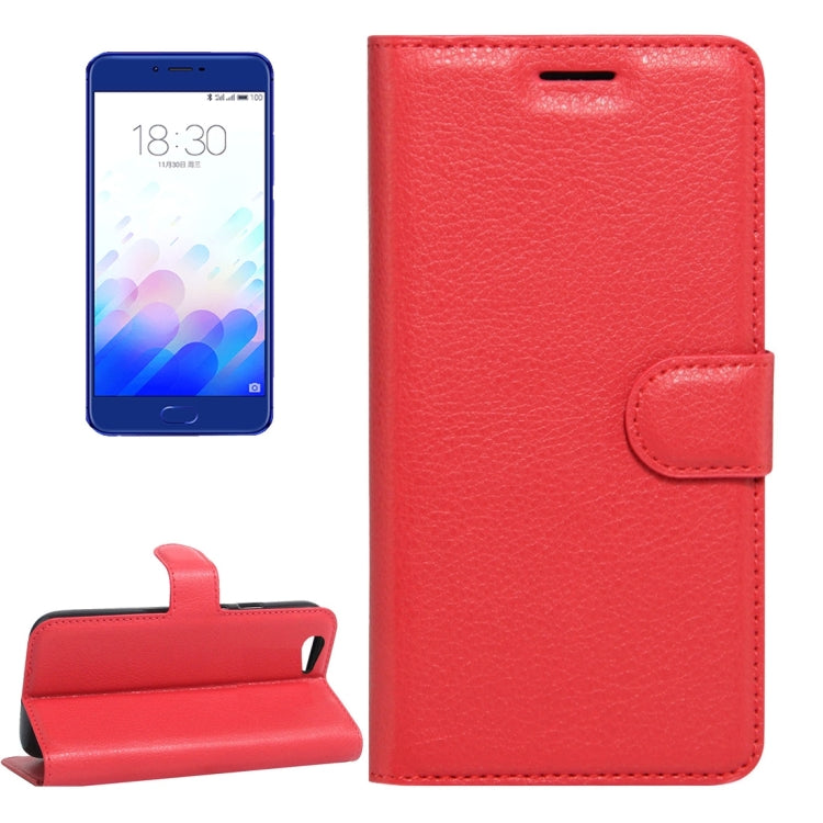 For Meizu  Meilan X Litchi Texture Horizontal Flip Leather Case with Magnetic Buckle & Holder & Card Slots & Wallet