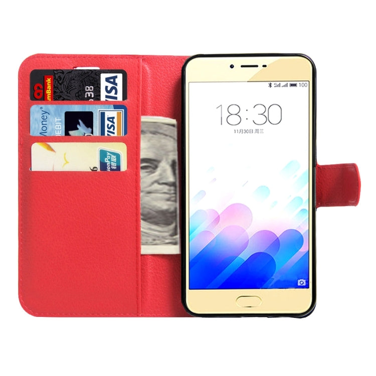 For Meizu  Meilan X Litchi Texture Horizontal Flip Leather Case with Magnetic Buckle & Holder & Card Slots & Wallet