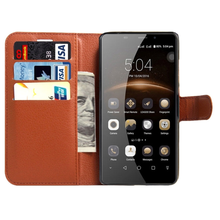 LEAGOO for M8 (MPH1460) Litchi Texture Horizontal Flip Leather Case with Magnetic Buckle & Holder & Card Slots & Wallet