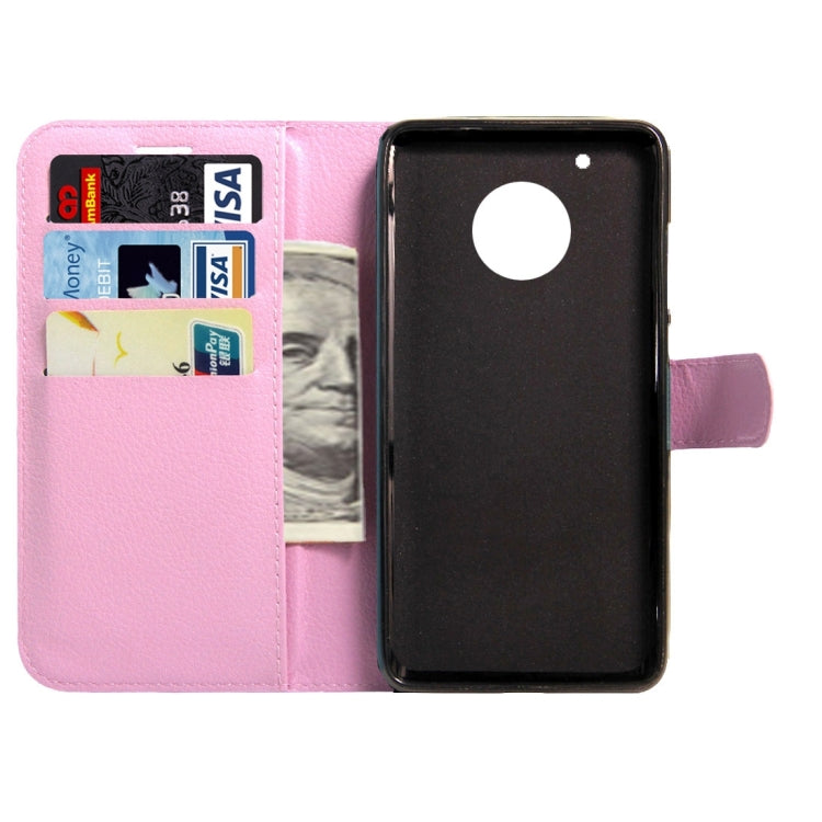 For Motorola Moto G Plus (5th Gen.) Litchi Texture Horizontal Flip Leather Case with Magnetic Buckle & Holder & Card Slots & Wallet