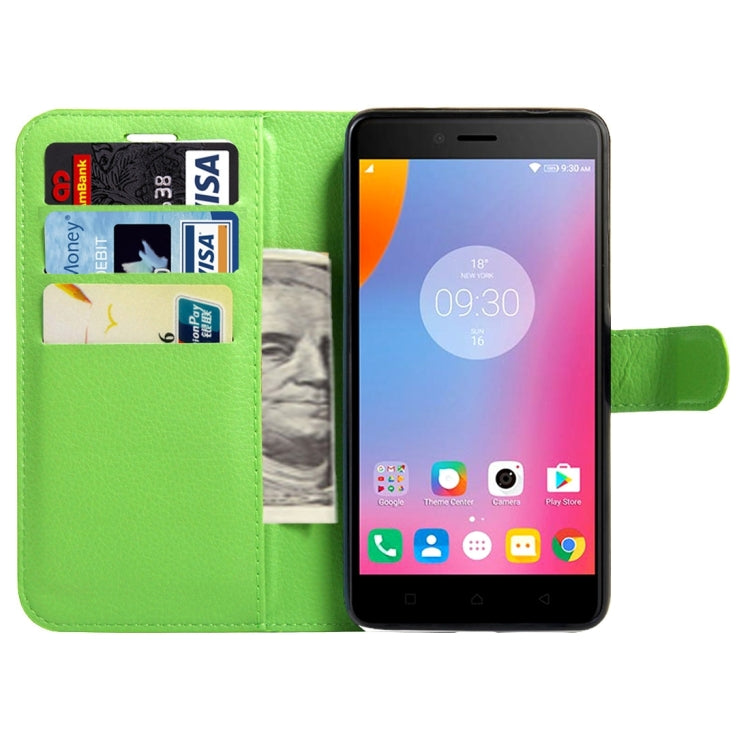 For Lenovo K6 Note Litchi Texture Horizontal Flip Leather Case with Magnetic Buckle & Holder & Card Slots & Wallet