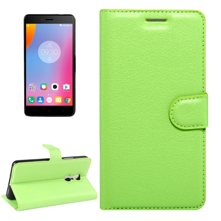 For Lenovo K6 Note Litchi Texture Horizontal Flip Leather Case with Magnetic Buckle & Holder & Card Slots & Wallet