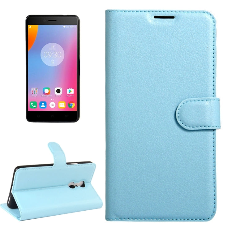 For Lenovo K6 Note Litchi Texture Horizontal Flip Leather Case with Magnetic Buckle & Holder & Card Slots & Wallet
