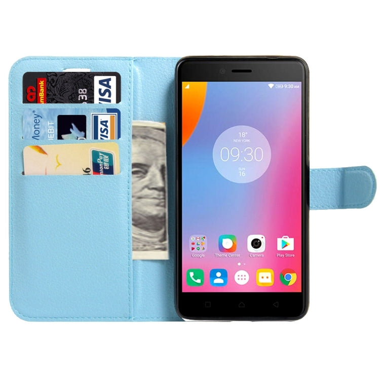 For Lenovo K6 Note Litchi Texture Horizontal Flip Leather Case with Magnetic Buckle & Holder & Card Slots & Wallet