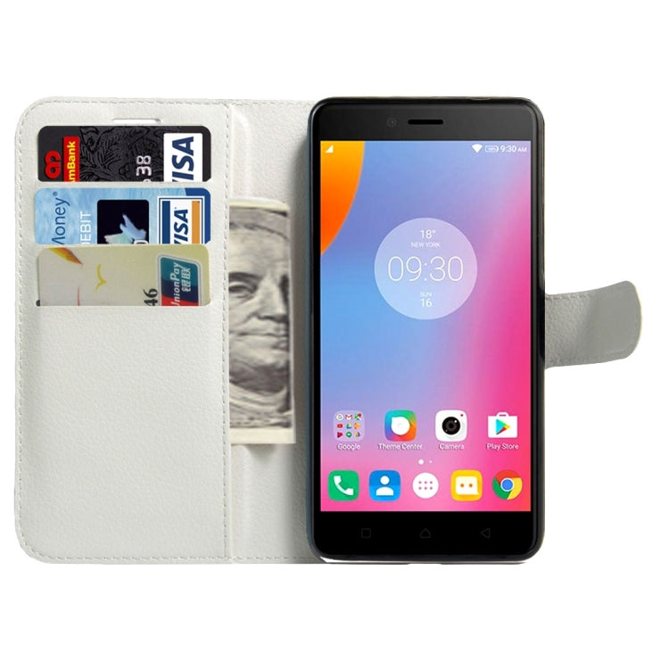 For Lenovo K6 Note Litchi Texture Horizontal Flip Leather Case with Magnetic Buckle & Holder & Card Slots & Wallet
