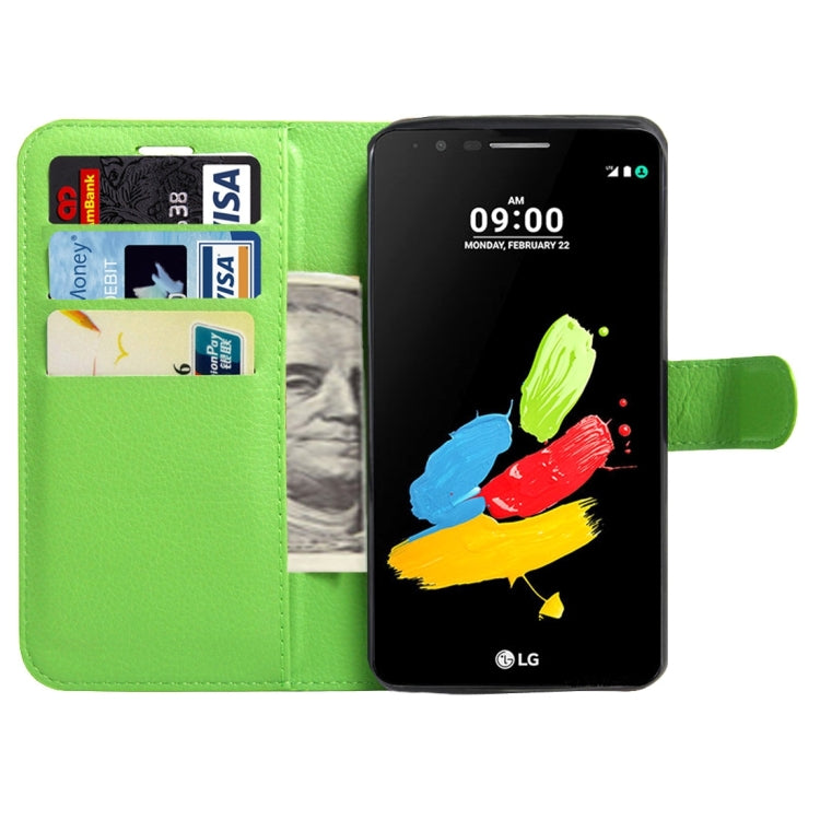 For LG Stylus 3 Litchi Texture Horizontal Flip Leather Case with Magnetic Buckle & Holder & Card Slots & Wallet