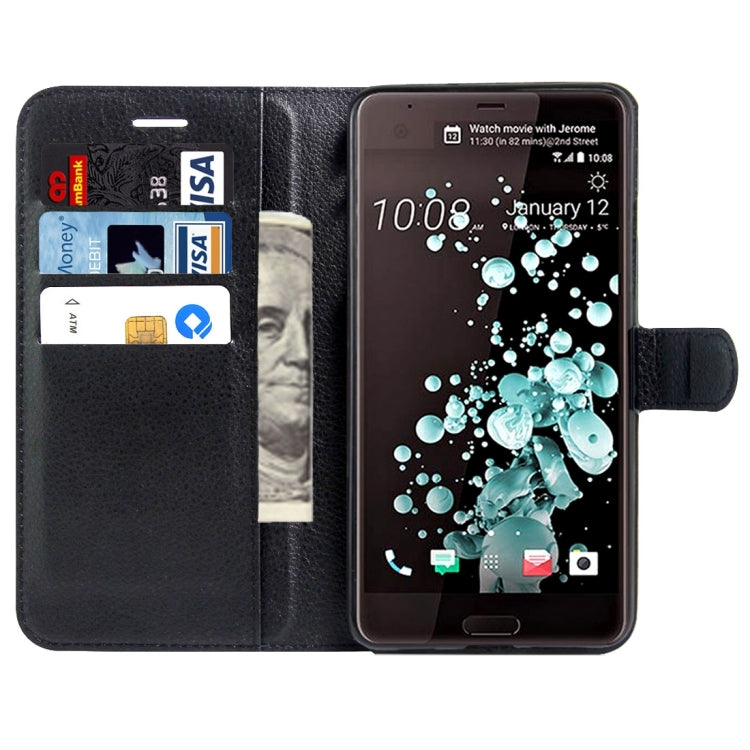 For HTC U Ultra / HTC Ocean Note Litchi Texture Horizontal Flip Leather Case with Magnetic Buckle & Holder & Card Slots & Wallet