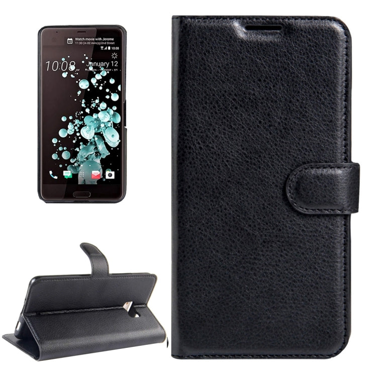 For HTC U Ultra / HTC Ocean Note Litchi Texture Horizontal Flip Leather Case with Magnetic Buckle & Holder & Card Slots & Wallet