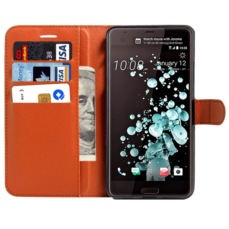 For HTC U Ultra / HTC Ocean Note Litchi Texture Horizontal Flip Leather Case with Magnetic Buckle & Holder & Card Slots & Wallet