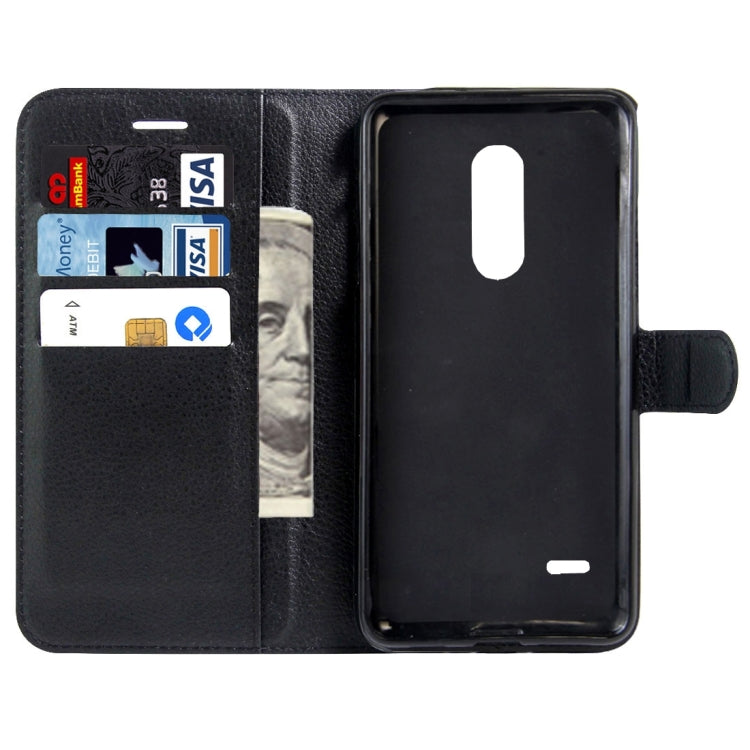 For LG K8 (2017) EU Version Litchi Texture Horizontal Flip Leather Case with Magnetic Buckle & Holder & Card Slots & Wallet