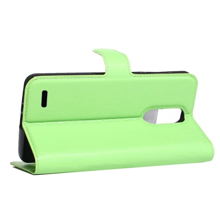 For LG K8 (2017) EU Version Litchi Texture Horizontal Flip Leather Case with Magnetic Buckle & Holder & Card Slots & Wallet