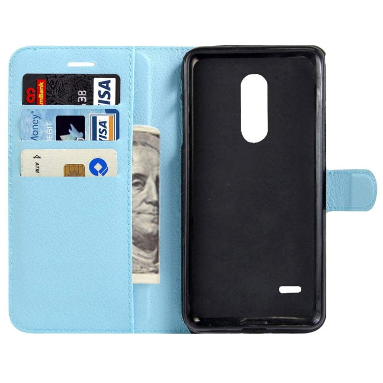 For LG K8 (2017) EU Version Litchi Texture Horizontal Flip Leather Case with Magnetic Buckle & Holder & Card Slots & Wallet