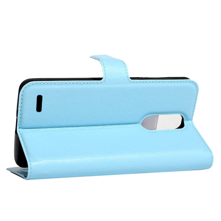 For LG K8 (2017) EU Version Litchi Texture Horizontal Flip Leather Case with Magnetic Buckle & Holder & Card Slots & Wallet