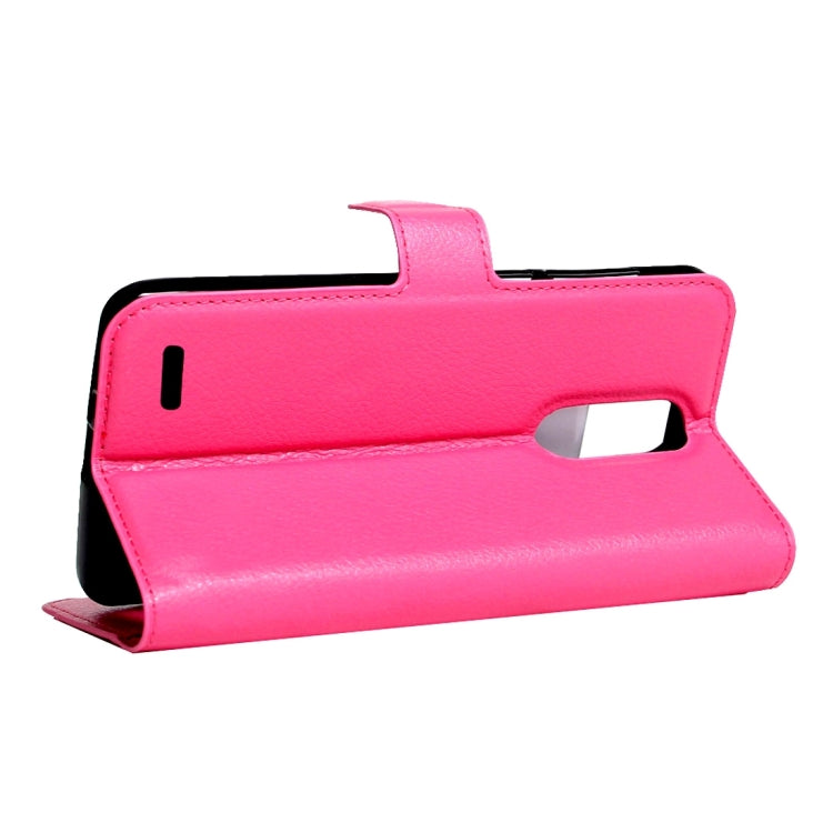 For LG K8 (2017) EU Version Litchi Texture Horizontal Flip Leather Case with Magnetic Buckle & Holder & Card Slots & Wallet