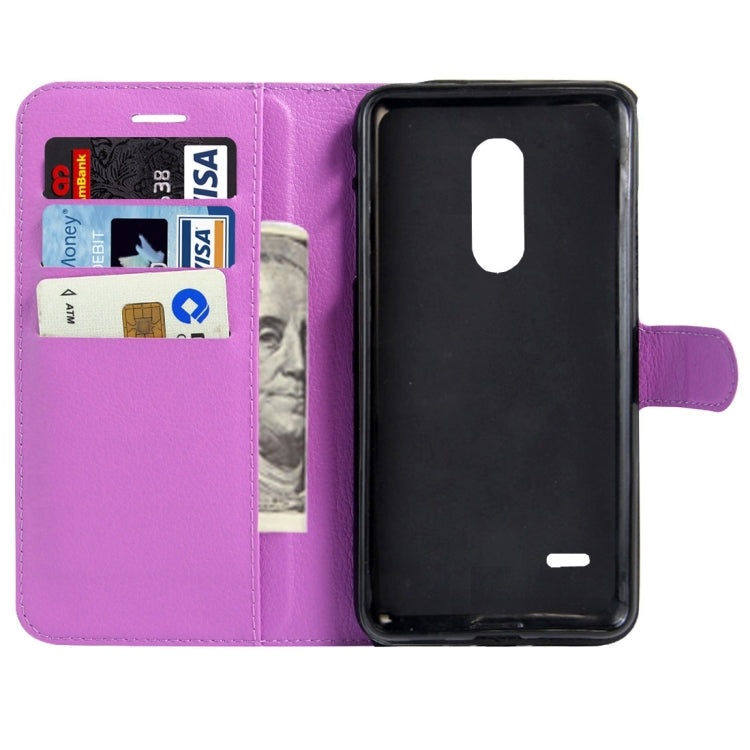 For LG K8 (2017) EU Version Litchi Texture Horizontal Flip Leather Case with Magnetic Buckle & Holder & Card Slots & Wallet