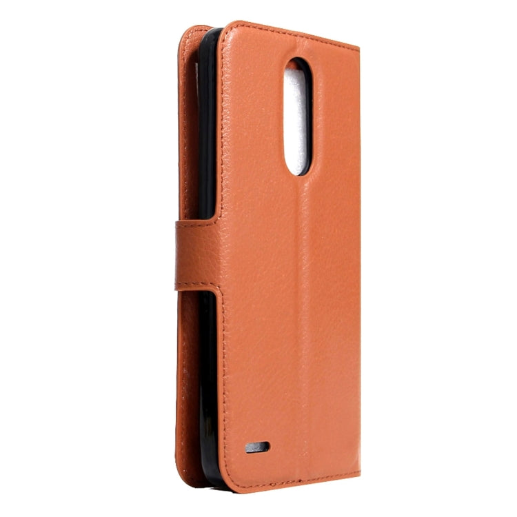 For LG K8 (2017) EU Version Litchi Texture Horizontal Flip Leather Case with Magnetic Buckle & Holder & Card Slots & Wallet