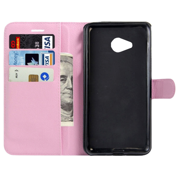 For HTC U Play Litchi Texture Horizontal Flip Leather Case with Magnetic Buckle & Holder & Card Slots & Wallet